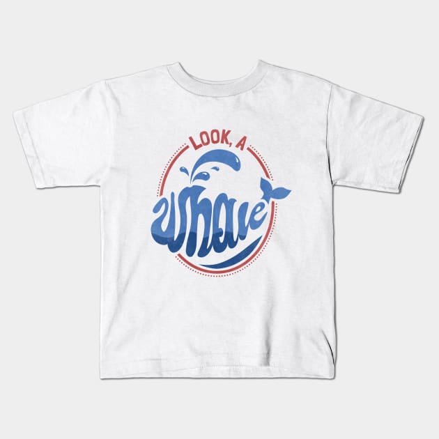 Look, a Whale Kids T-Shirt by Bumblebeast